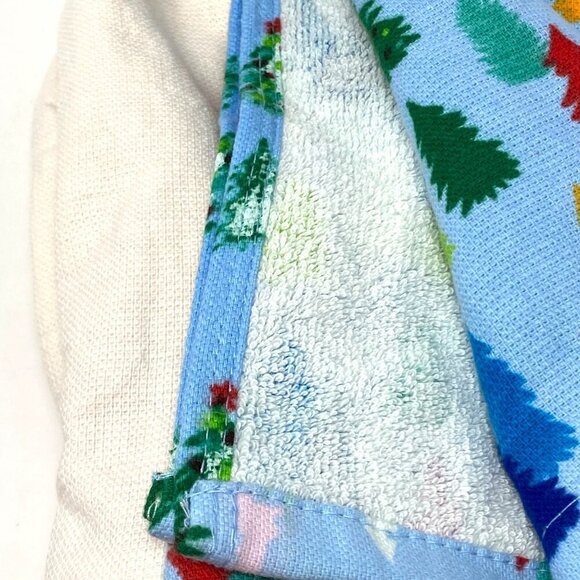 Target 2 Pack 'Merry Christmas' Hand Towels Cream Blue Wondershop™. B31 - Picture 9 of 10